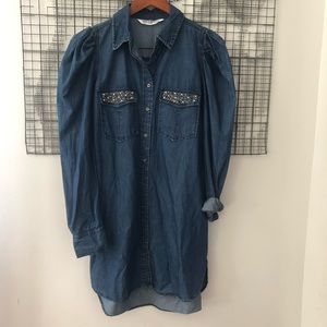 Zara denim dress size small